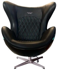 Poltrona Decorativa Egg Chair AMG One Cinza/Preto G53 - Gran Belo