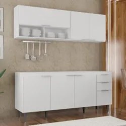 Armário de Cozinha CP01 Para Pia 180cm Pérola Z34 Branco    - Mpozenat