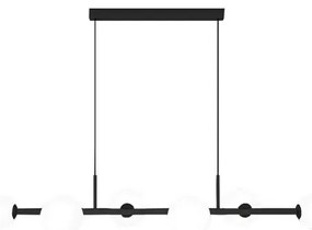 Pendente Aluminio Vidro Orbit 105X26,5Cm - PRETO