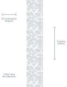 Papel de Parede Mármore Cinza 0.52m x 3.00m