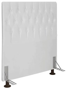 Cabeceira Topázio Para Cama Box Solteiro 90 cm Corino - D'Rossi - Branco