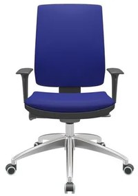Cadeira Office Brizza Soft Aero Azul Autocompensador Base Aluminio 120cm - 63904 Sun House
