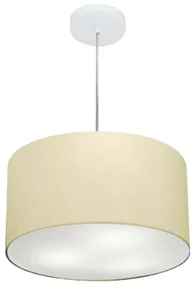 Pendente Cilíndrico Bege MJ-4244 Para Mesa de Jantar e Estar