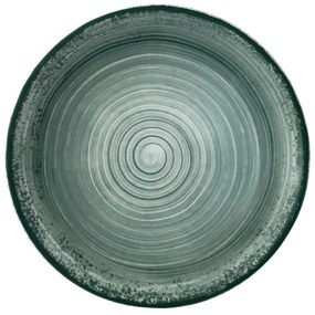 Prato Raso 27Cm Porcelana Schmidt - Dec. Esfera Verde 2418