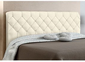 Cabeceira Paris Cama Box Solteiro 100 cm Suede Bege D'Rossi