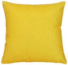 Capa de Almofada Suede Suprema em Tons Amarelo e Pink - Liso Amarelo - 50x50cm