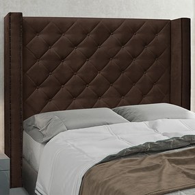 Cabeceira Decorativa King Size 2,19M Loewe Suede Café G63 - Gran Belo