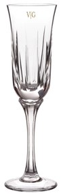 Taça de Cristal Lapidado p/ Champagne - Transparente - 66  Incolor - 66
