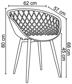 Cadeira Decorativa Para Sala de Estar Ápeiron Nude G56 - Gran Belo