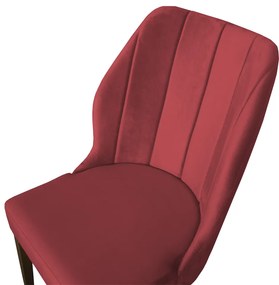 Kit 2 Cadeiras De Jantar Safira Suede Vermelho