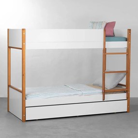 Beliche Samuca com Cama Auxiliar - Amêndoa e Branco