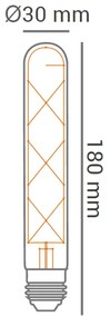 Lâmpada Decorativa Filamento T30 Vintage E27 6W 500Lm Bivolt 2200K | O...