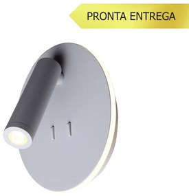 Arandela Head 12X16X7Cm Led 9W 3000K Bivolt Branco - Usina Imports Ui2...