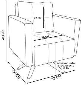 Kit 2 Poltronas Giratória Livia Suede Cinza Base de Madeira MA30 - D'Rossi