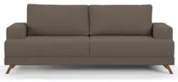 Sofá 3 Lugares 180cm Living Pés Curvos Santi D05 Bouclé Capuccino - Mp