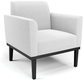 Poltrona para Sala Base Madeira Preto Marisa Bouclê Off White D03 - D'Rossi