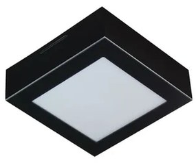 Plafon Led Sobrepor Quadrado 9W Preto Valencia - LED BRANCO QUENTE (3000K)