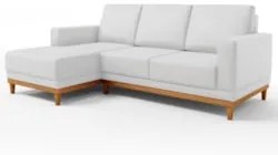 Sofá 3 Lugares 200cm Living Com Chaise Esquerdo Sala de Estar Kayrós D