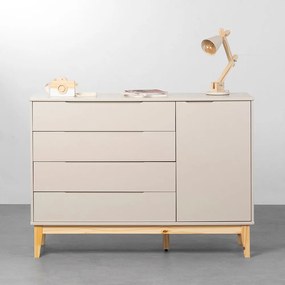 Cômoda Elfe 4 Gavetas e 1 Porta com Pés Square Natural – Areia Fosco