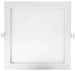 Luminária De Embutir Quadrado 24W 3000K Led Bivolt 30X30X2,5Cm Downlig... (Branco)