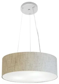 Pendente Cilíndrico Rustico Bege MJ-4181 Para Mesa de Jantar e Estar