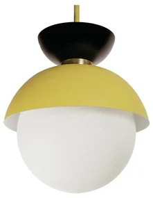 Pendente Bibelô Ø32X33,5Cm Globo 25Cm 1Xe27 / Anel Distanciador Dourad... (ESC-V - Escovado)