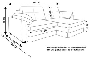 Sofá Retrátil Bali 02 Lugares Couro Branco B105 175 cm Pés de Madeira - D'Rossi