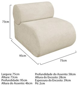 Kit 2 Poltronas Decorativas Orgânica Escritório Recepção Sala Virgínia Bouclé - ADJ Decor