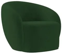 Poltrona para Sala de Estar Orgânica Kit com 2 Garbin Z08 Veludo Verde