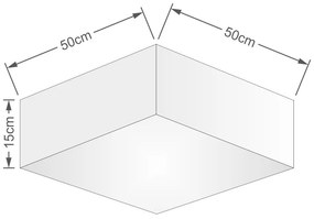 Plafon Para Dormitório Quadrado SD-3002 Cúpula Cor Preto