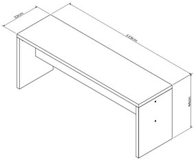 Conjunto Completo Com Mesa De Jantar E 2 Bancos Liv - Branco