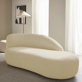 Divã Recamier Curvo Luna 185cm Lado Direito Suede