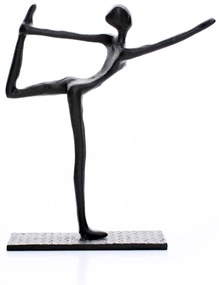 Escultura Decorativa em Metal Preto Equilíbrio 19x17 cm - D'Rossi