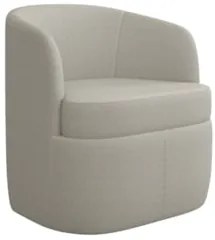 Kit 2 Poltronas Giratória Decorativa para Sala Dandara Z08 Boucle Bege