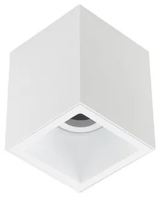 Plafon Sobrepor Aluminio 10Cm Square - BRANCO