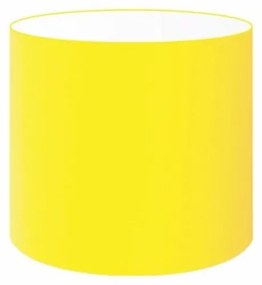 Cúpula em tecido cilíndrica abajur luminária cp-4046 18x18cm amarelo