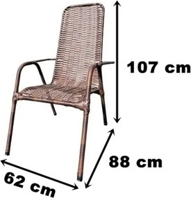 Kit C/ 4 Cadeira De Junco(Alta) – JM Metalúrgica