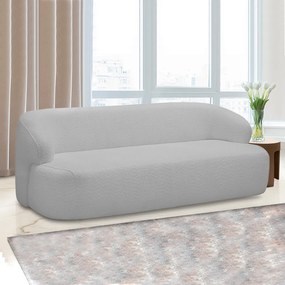 Sofá Decorativo 2 Lugares Charlote 180cm Sala de Estar Pés em Madeira Bouclê Cinza G88 - Gran Belo