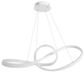 Pendente Led Metal Silicone Branco 58W Flow - LED BRANCO QUENTE (3000K)