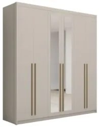 Guarda Roupa Casal 6 Portas Com Espelho 230cm Dubai Fendi    - Vila Ri