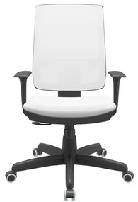 Cadeira Office Brizza Tela Branca Assento Aero Branco RelaxPlax Base Standard 126cm - 63889 Sun House