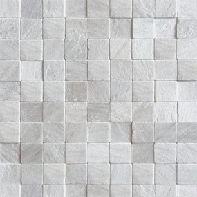 Papel de parede adesivo pedra cubos brancos