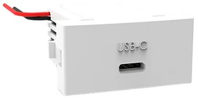 Modulo Tomada Carregador Usb Tipo C Branco Inova Pro Class