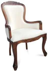 Cadeira Vitoriana Entalhada Madeira Maciça Design de Luxo Peça Artesanal