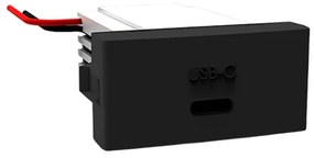 Modulo Tomada Carregador Usb Tipo C Preto Inova Pro Class