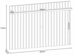 Painel Para TV Suspenso Ripado 70 Pol. 200cm Like H01 Cinamomo - Mpoze