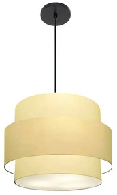 Lustre Para Sala de Jantar Vivare Md-4392 Cúpula em Tecido 40cm