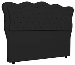 Cabeceira Casal King Cama Box 195cm Oregon I02 Linho Preto - Mpozenato