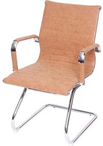 Cadeira Escritorio Eames Fixa Courissimo Retro Caramelo - 37607 Sun House