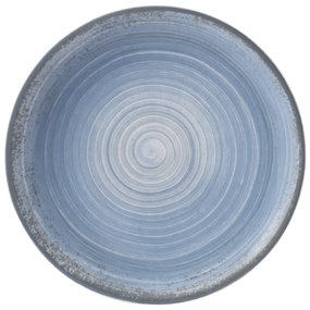 Prato Raso 27Cm Porcelana Schmidt - Dec. Esfera Azul Celeste 2414